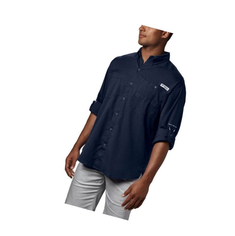 Columbia PFG Tamiami II Long Sleeve Gömlek Erkek Lacivert | 95401-HKTU