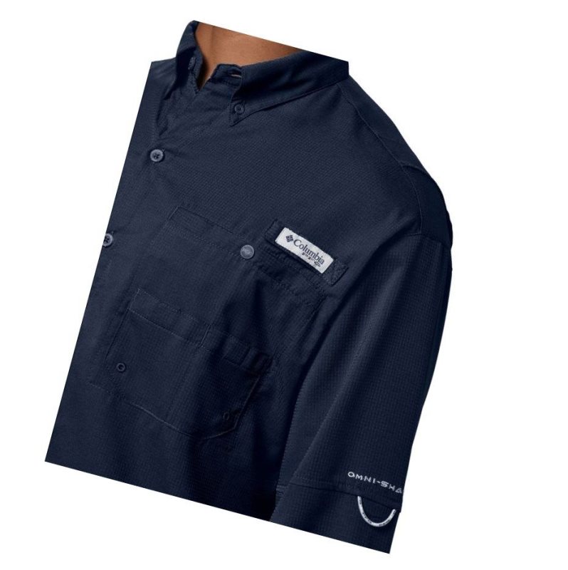 Columbia PFG Tamiami II Long Sleeve Gömlek Erkek Lacivert | 95401-HKTU