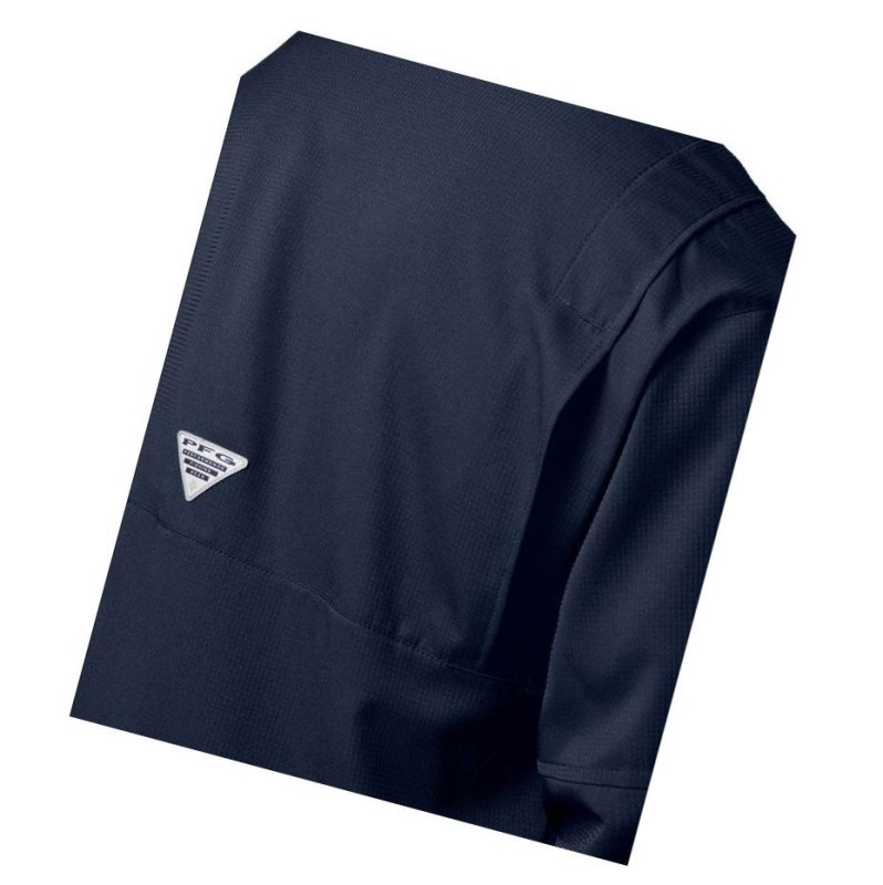 Columbia PFG Tamiami II Long Sleeve Gömlek Erkek Lacivert | 95401-HKTU