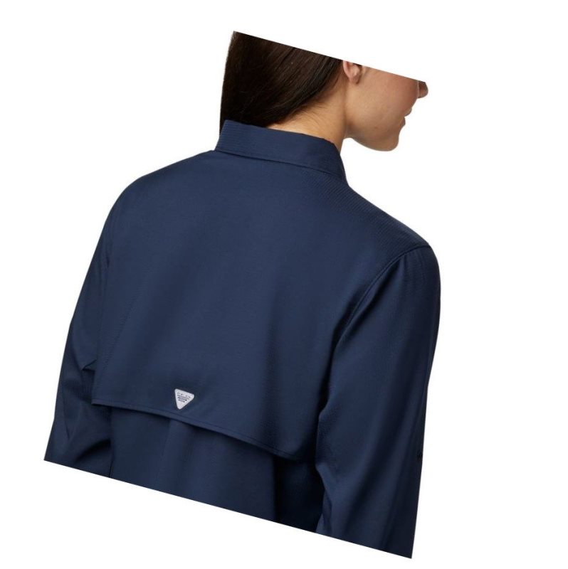 Columbia PFG Tamiami II Long Sleeve Gömlek Kadın Lacivert | 31906-QVSG