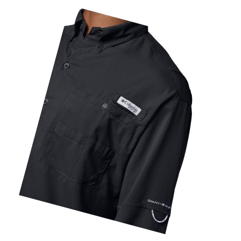 Columbia PFG Tamiami II Long Sleeve Gömlek Erkek Siyah | 19370-DNZI
