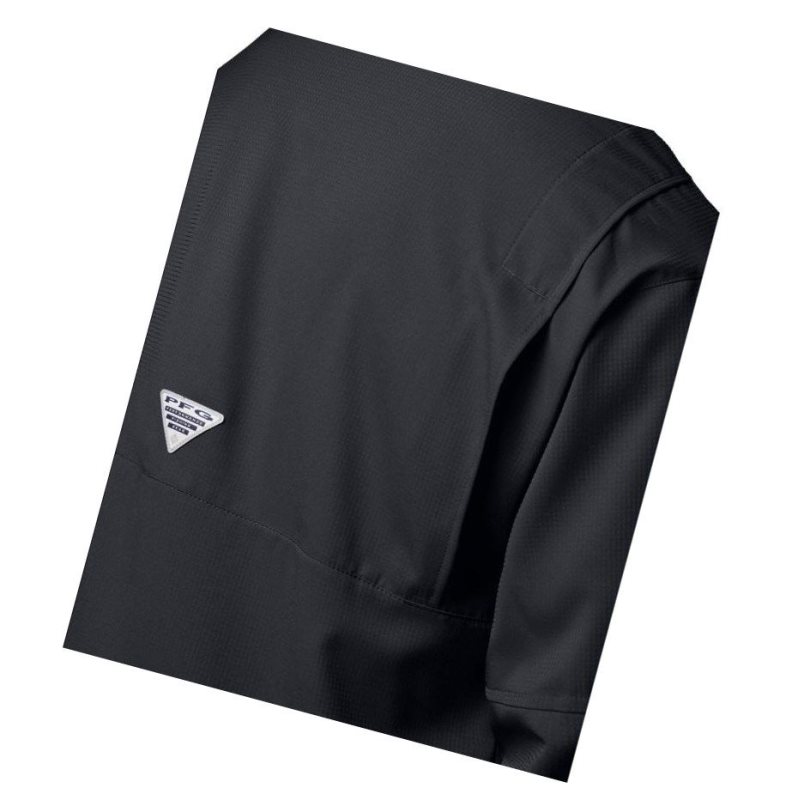 Columbia PFG Tamiami II Long Sleeve Gömlek Erkek Siyah | 19370-DNZI