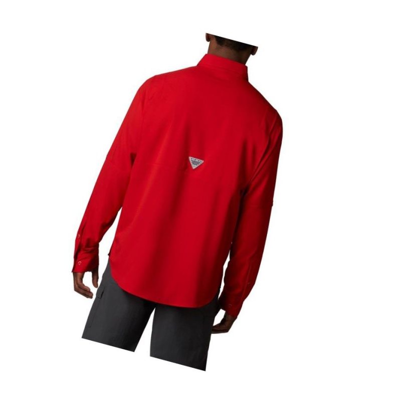 Columbia PFG Tamiami II Long Sleeve Gömlek Erkek Kırmızı | 19250-MCQB