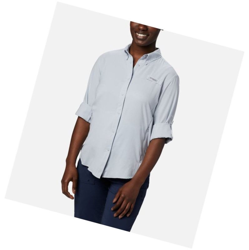 Columbia PFG Tamiami II Long Sleeve Gömlek Kadın Gri | 12830-HRZL
