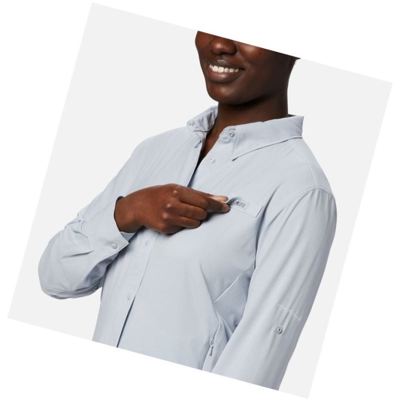 Columbia PFG Tamiami II Long Sleeve Gömlek Kadın Gri | 12830-HRZL