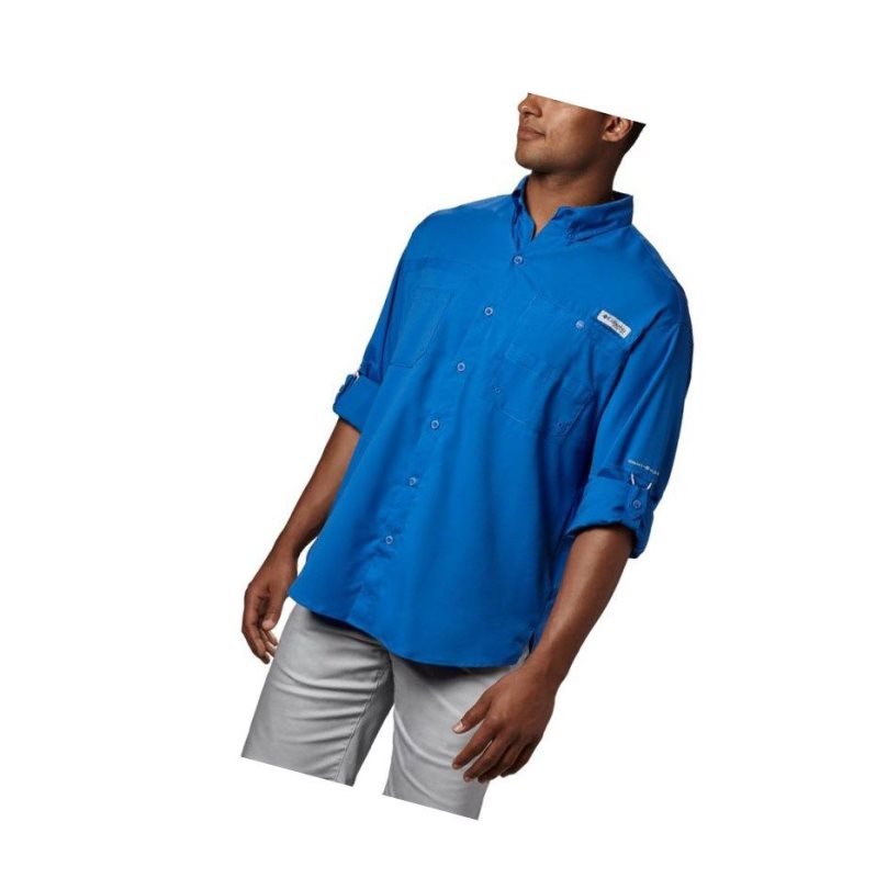 Columbia PFG Tamiami II Long Sleeve Gömlek Erkek Mavi | 06184-QATW