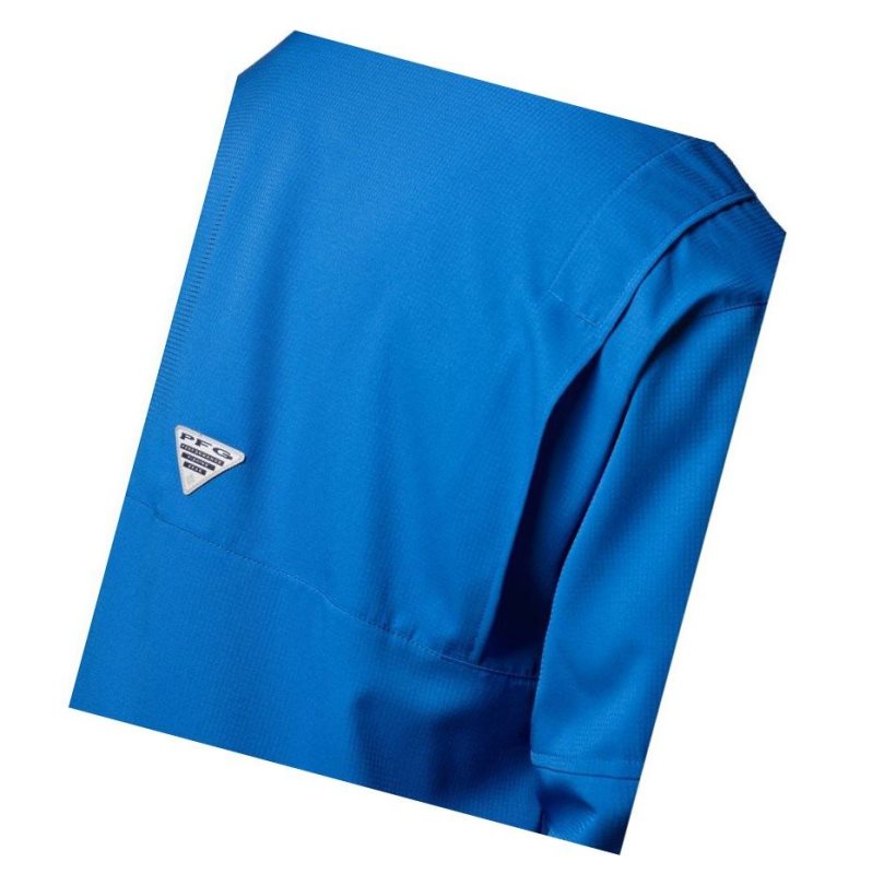 Columbia PFG Tamiami II Long Sleeve Gömlek Erkek Mavi | 06184-QATW