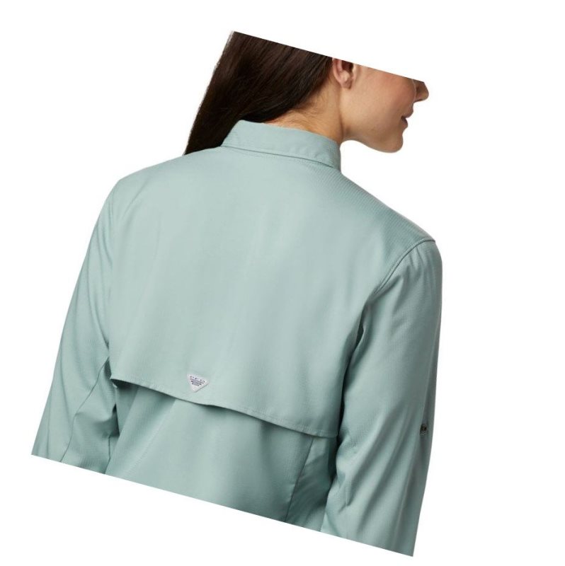 Columbia PFG Tamiami II Long Sleeve Gömlek Kadın Açık Yeşil | 01735-SWFB