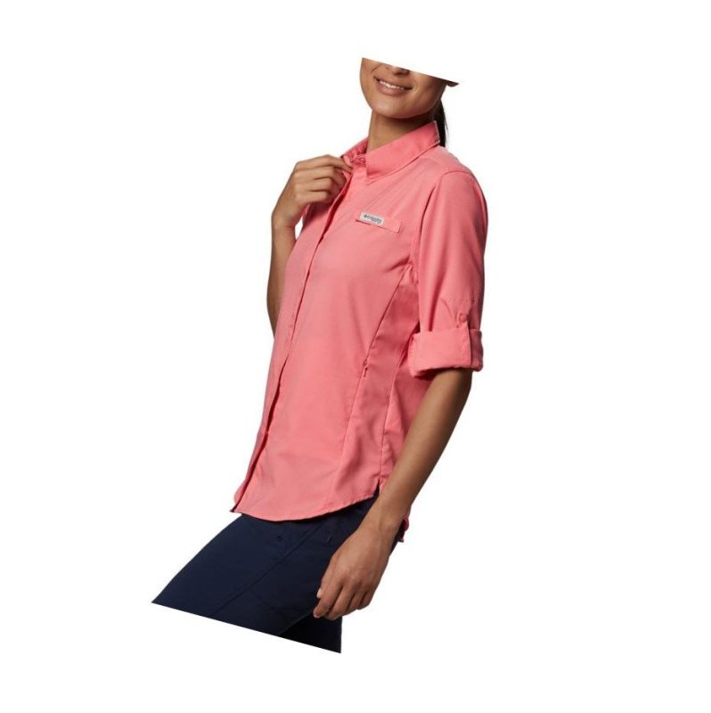 Columbia PFG Tamiami II Long Sleeve Gömlek Kadın Pembe | 85701-FHPU