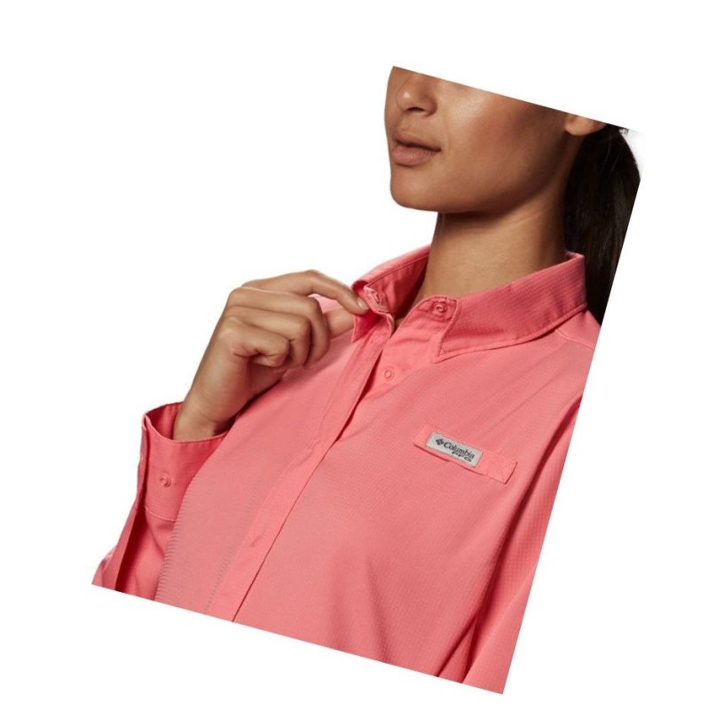 Columbia PFG Tamiami II Long Sleeve Gömlek Kadın Pembe | 85701-FHPU