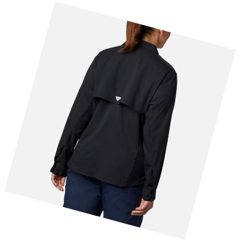 Columbia PFG Tamiami II Long Sleeve Plus Size Gömlek Kadın Siyah | 80543-UORC