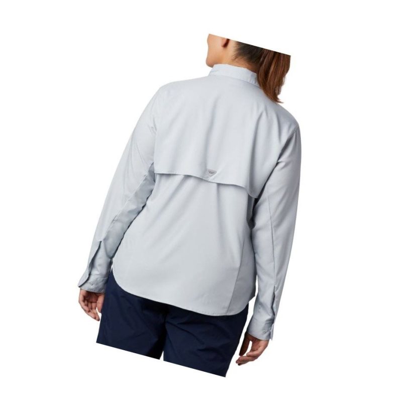 Columbia PFG Tamiami II Long Sleeve Plus Size Gömlek Kadın Gri | 95428-VRMO