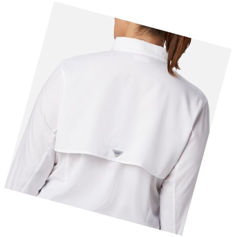 Columbia PFG Tamiami II Long Sleeve Plus Size Gömlek Kadın Beyaz | 93540-VSWP