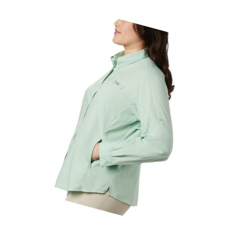 Columbia PFG Tamiami II Long Sleeve Plus Size Gömlek Kadın Nane | 36209-PZWB