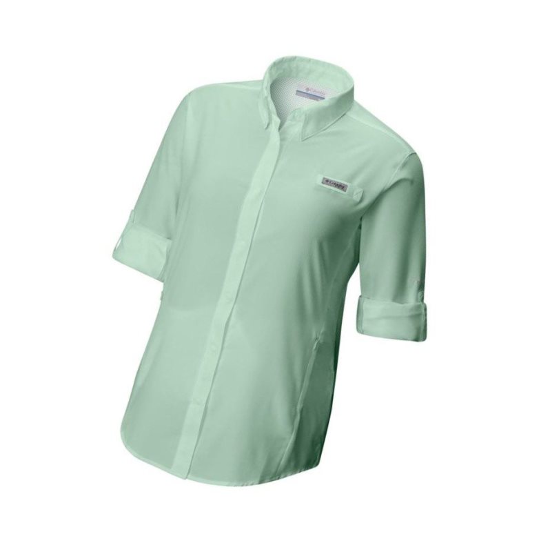 Columbia PFG Tamiami II Long Sleeve Plus Size Gömlek Kadın Açık Nane | 29714-NAVF