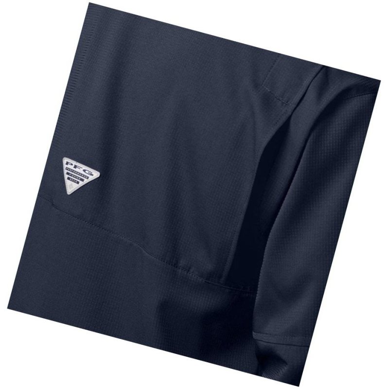 Columbia PFG Tamiami II Long Sleeve Tall Gömlek Erkek Lacivert | 65034-AVGR