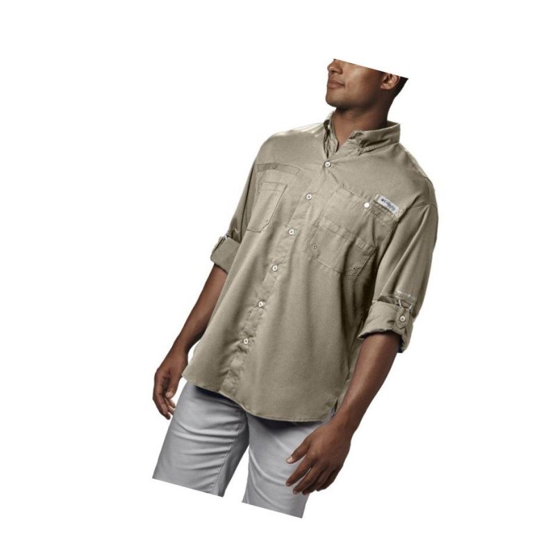 Columbia PFG Tamiami II Long Sleeve Tall Gömlek Erkek Haki | 59327-QSFY