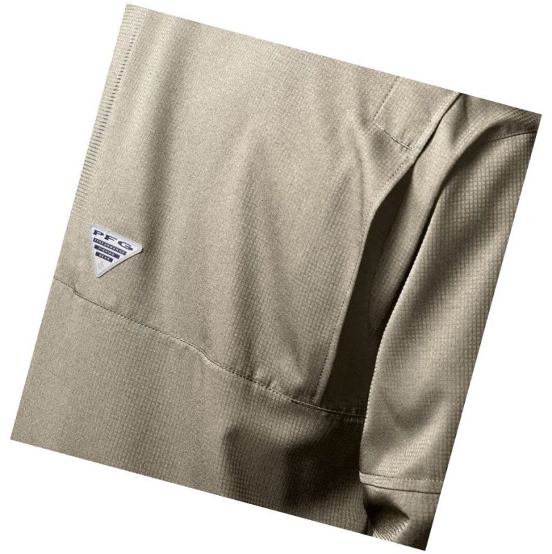 Columbia PFG Tamiami II Long Sleeve Tall Gömlek Erkek Haki | 59327-QSFY