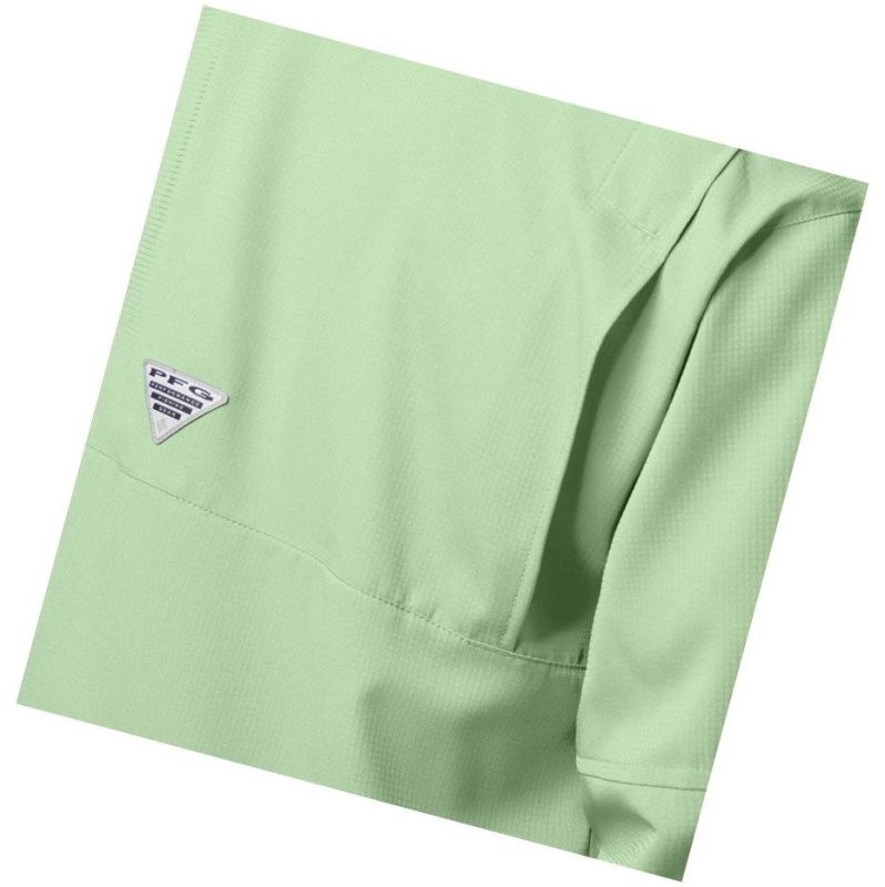 Columbia PFG Tamiami II Long Sleeve Tall Gömlek Erkek Yeşil | 49230-LZGN