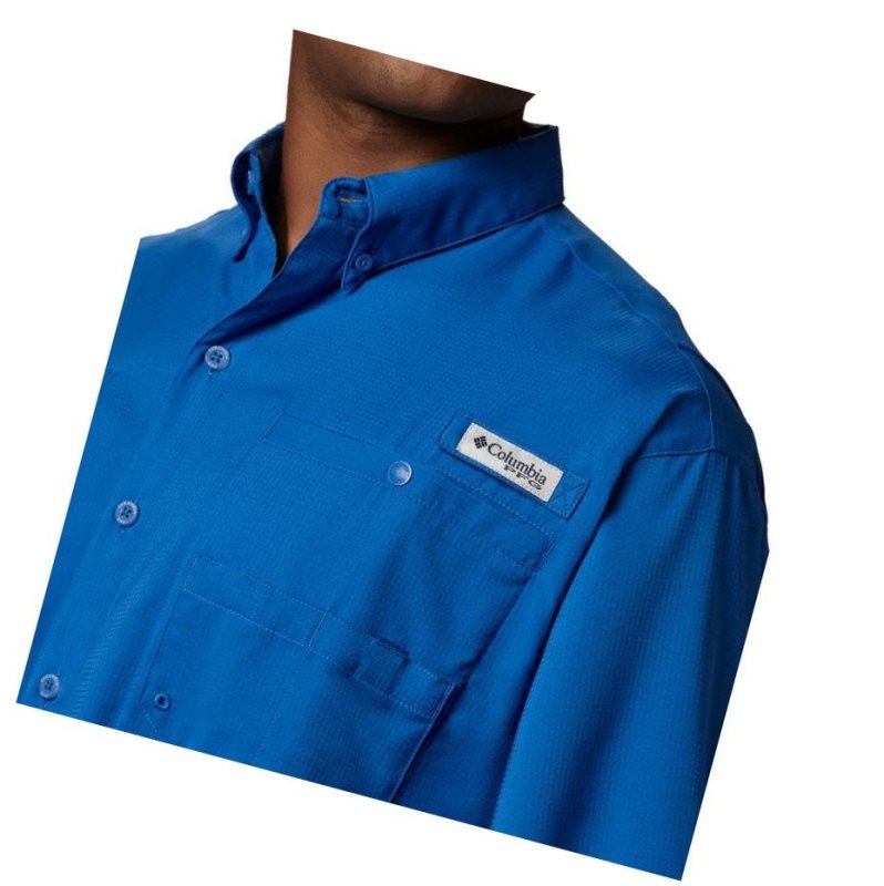 Columbia PFG Tamiami II Short Sleeve Big Gömlek Erkek Mavi | 80952-XPTW