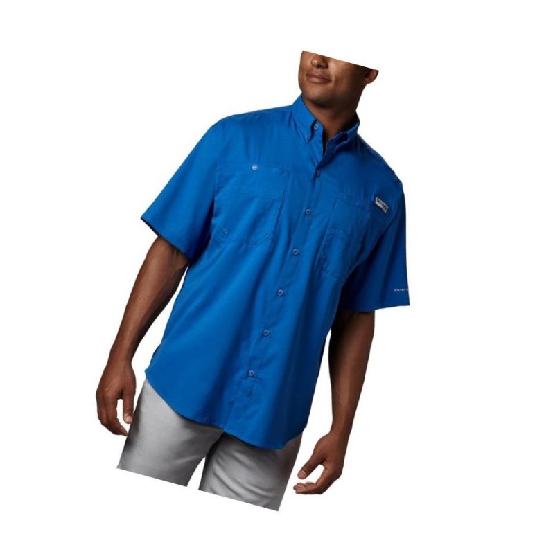 Columbia PFG Tamiami II Short Sleeve Big Gömlek Erkek Mavi | 80952-XPTW