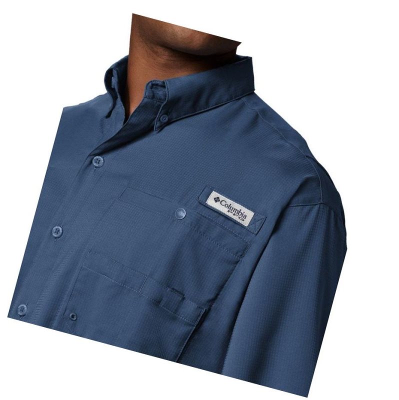 Columbia PFG Tamiami II Short Sleeve Big Gömlek Erkek Koyu Gri | 61038-HTCW