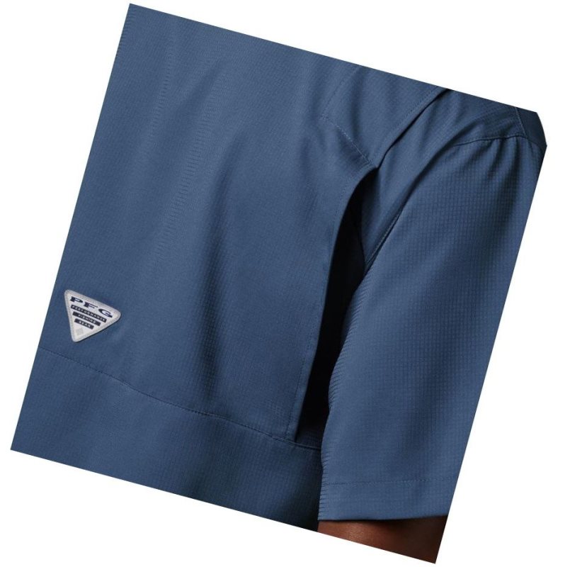 Columbia PFG Tamiami II Short Sleeve Big Gömlek Erkek Koyu Gri | 61038-HTCW