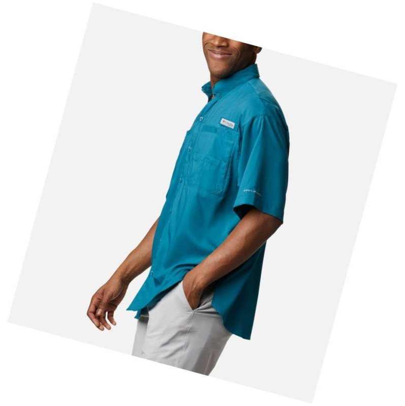 Columbia PFG Tamiami II Short Sleeve Big Gömlek Erkek Mavi | 91485-FDVM