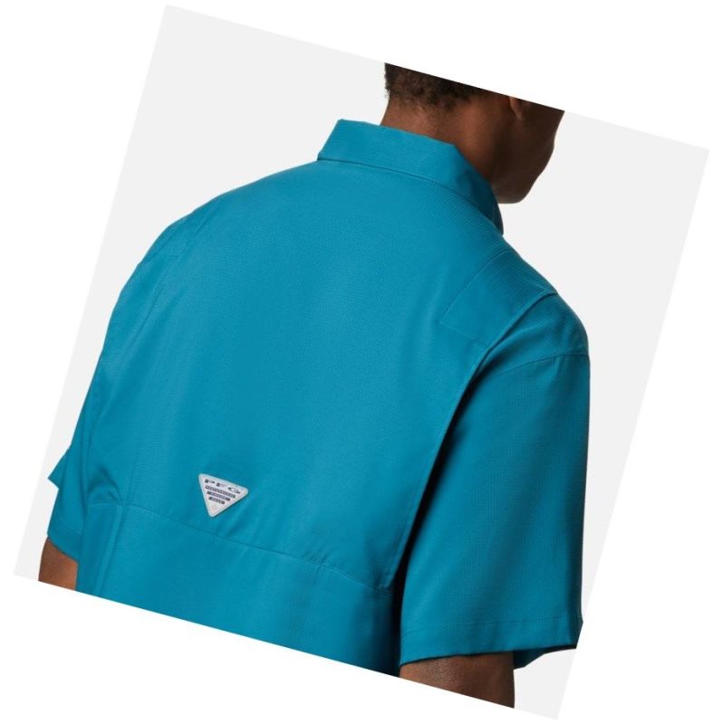 Columbia PFG Tamiami II Short Sleeve Big Gömlek Erkek Mavi | 91485-FDVM