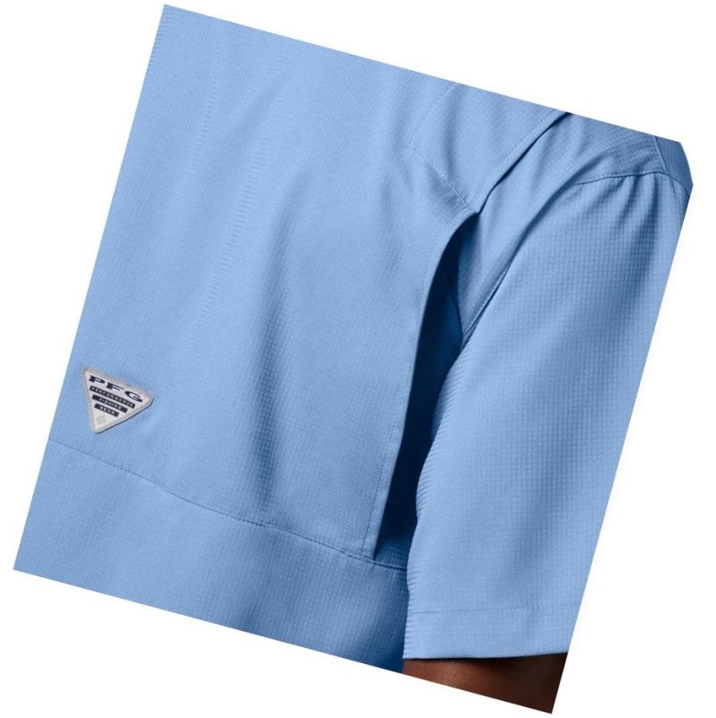 Columbia PFG Tamiami II Short Sleeve Big Gömlek Erkek Mavi | 04693-ZPHO