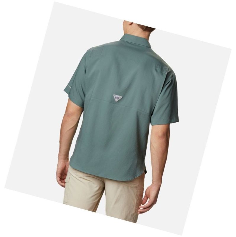Columbia PFG Tamiami II Short Sleeve Gömlek Erkek Yeşil | 82416-PWGQ