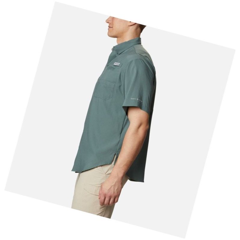 Columbia PFG Tamiami II Short Sleeve Gömlek Erkek Yeşil | 82416-PWGQ