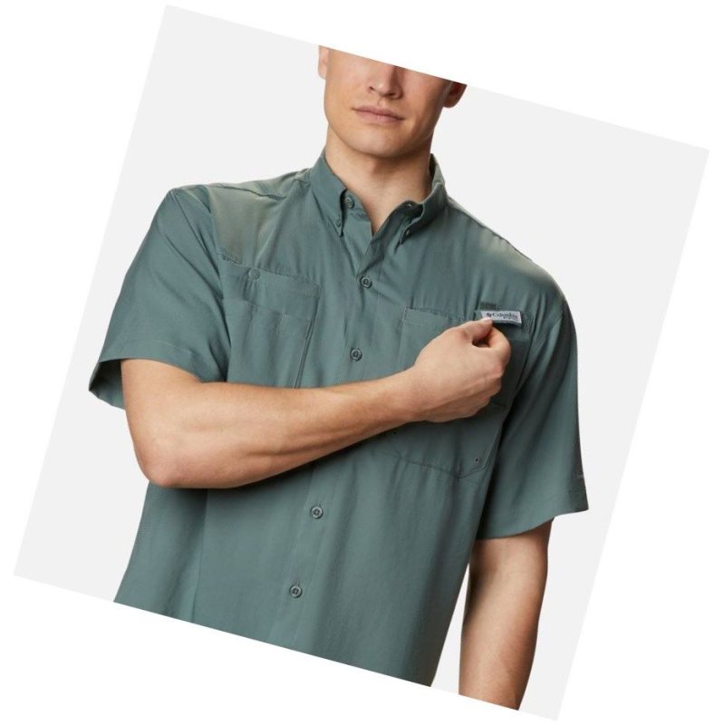 Columbia PFG Tamiami II Short Sleeve Gömlek Erkek Yeşil | 82416-PWGQ