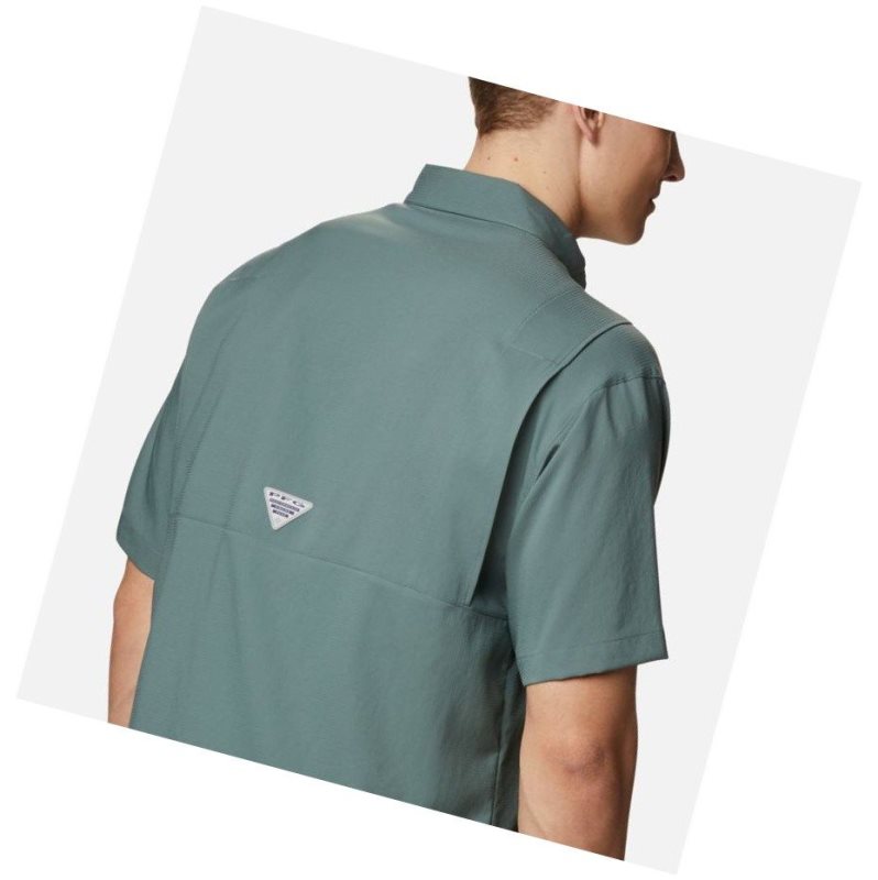 Columbia PFG Tamiami II Short Sleeve Gömlek Erkek Yeşil | 82416-PWGQ