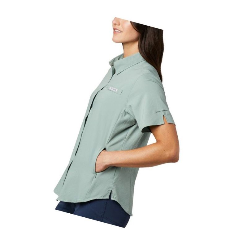 Columbia PFG Tamiami II Short Sleeve Gömlek Kadın Açık Yeşil | 78219-XPYL