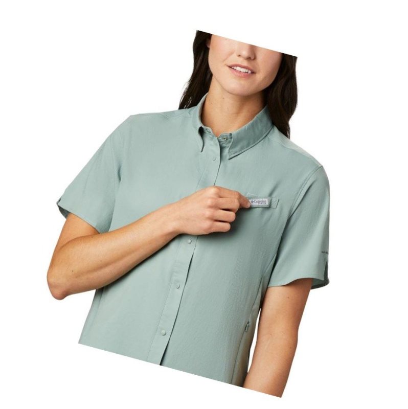 Columbia PFG Tamiami II Short Sleeve Gömlek Kadın Açık Yeşil | 78219-XPYL