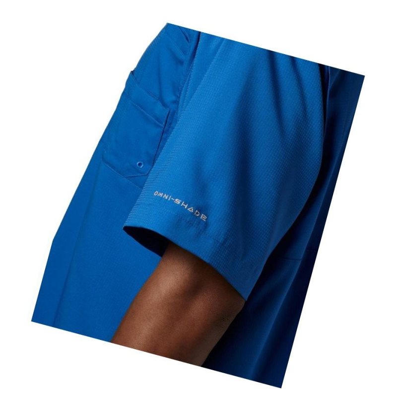 Columbia PFG Tamiami II Short Sleeve Gömlek Erkek Mavi | 68492-ZMHC