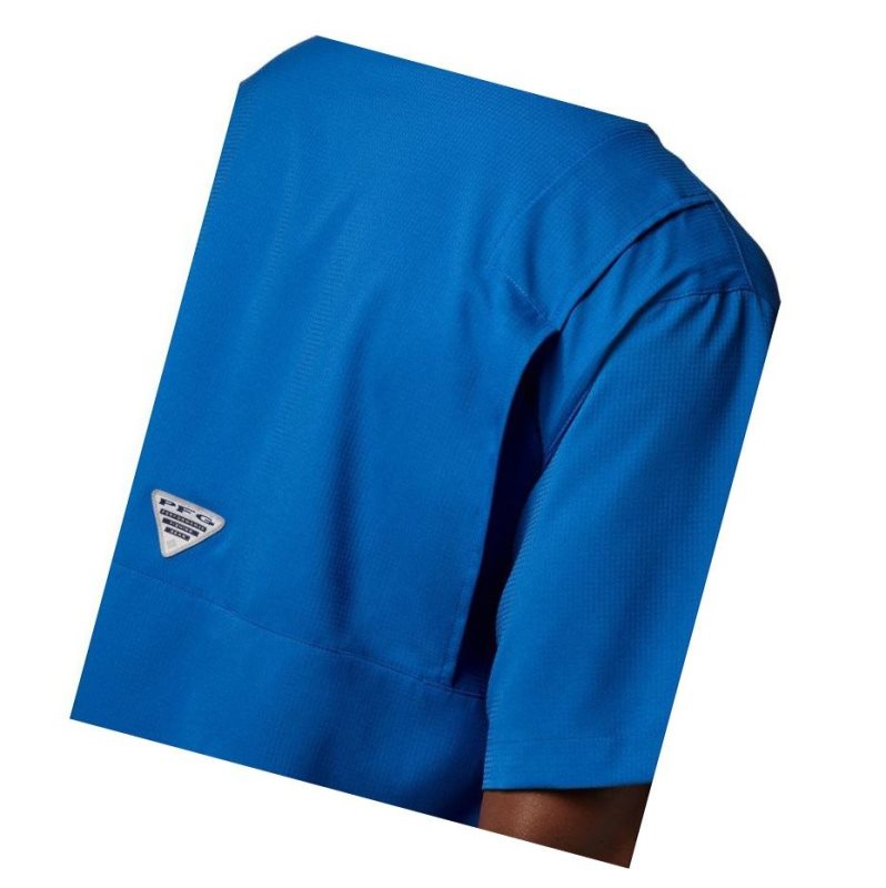 Columbia PFG Tamiami II Short Sleeve Gömlek Erkek Mavi | 68492-ZMHC