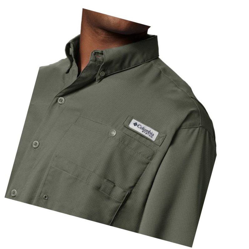 Columbia PFG Tamiami II Short Sleeve Gömlek Erkek Gri Yeşil | 38254-NMXZ