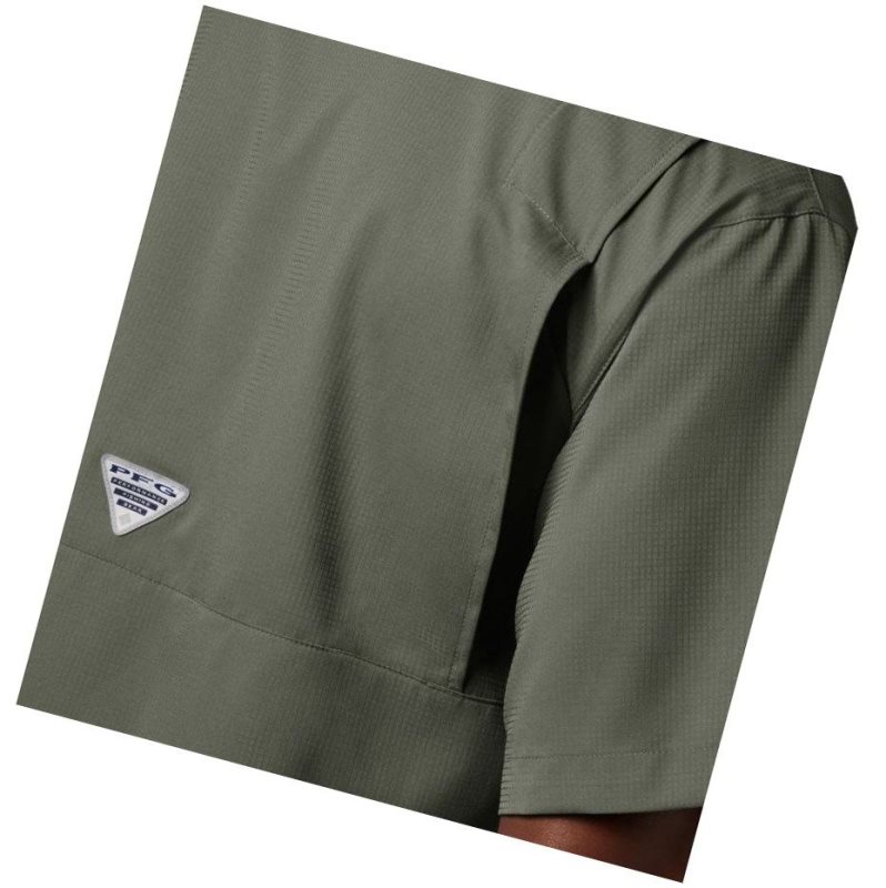 Columbia PFG Tamiami II Short Sleeve Gömlek Erkek Gri Yeşil | 38254-NMXZ