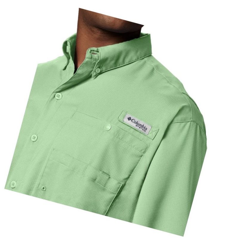Columbia PFG Tamiami II Short Sleeve Gömlek Erkek Yeşil | 38017-WSGA