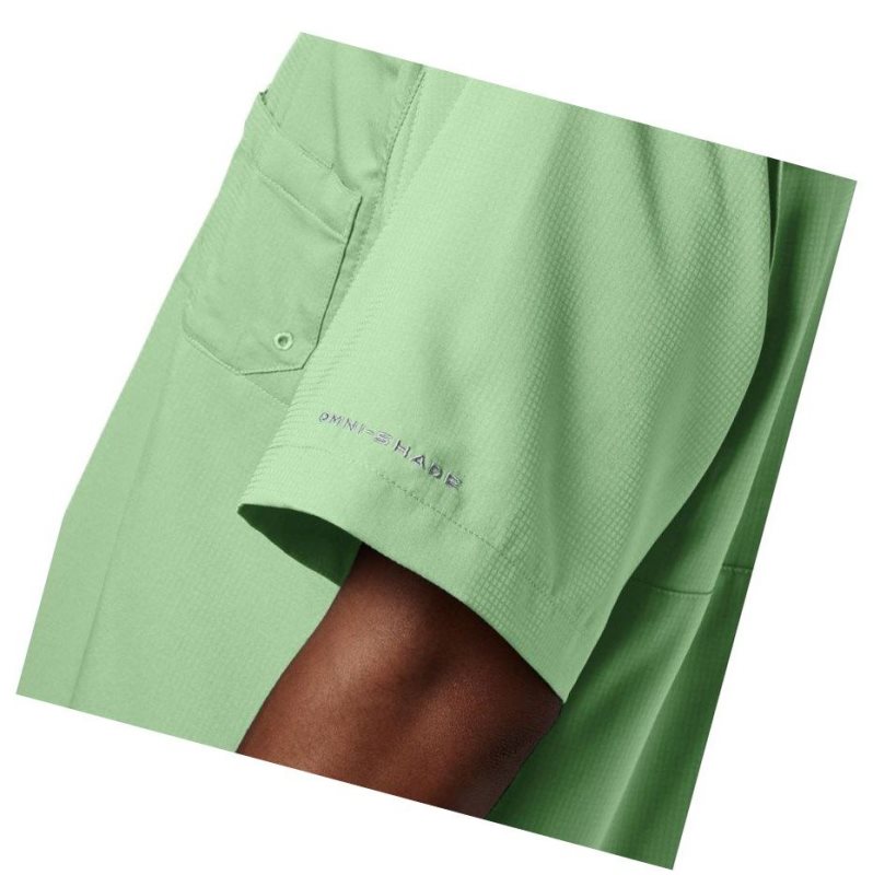 Columbia PFG Tamiami II Short Sleeve Gömlek Erkek Yeşil | 38017-WSGA
