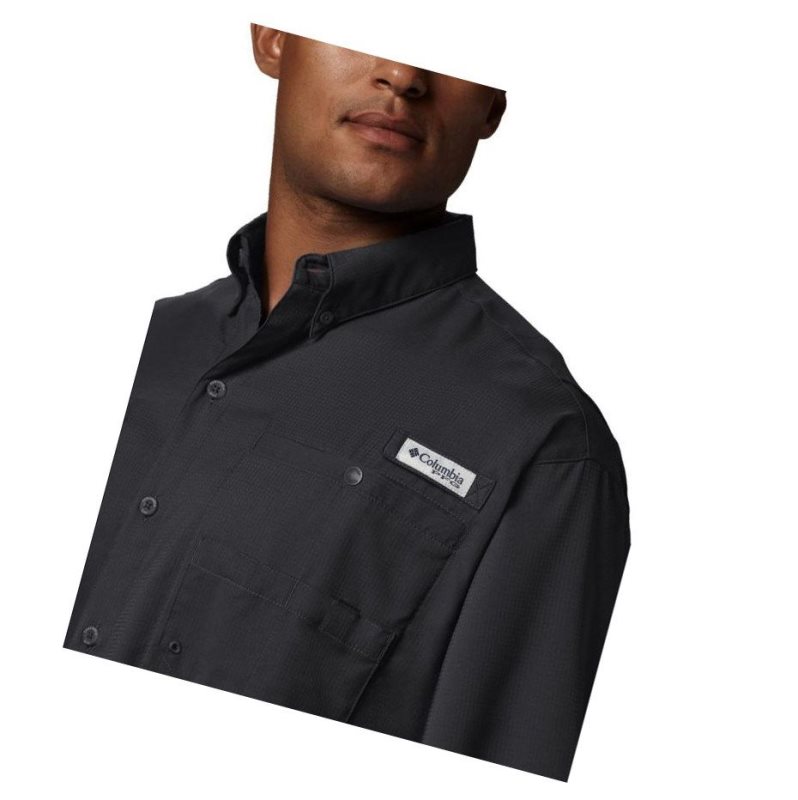 Columbia PFG Tamiami II Short Sleeve Gömlek Erkek Siyah | 08254-FDSV