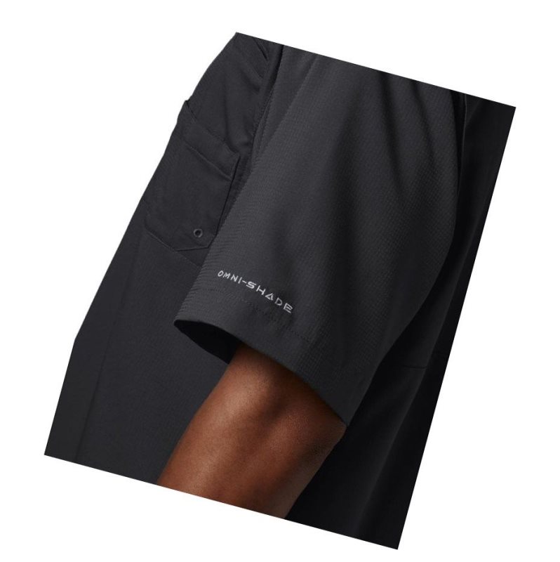 Columbia PFG Tamiami II Short Sleeve Gömlek Erkek Siyah | 08254-FDSV