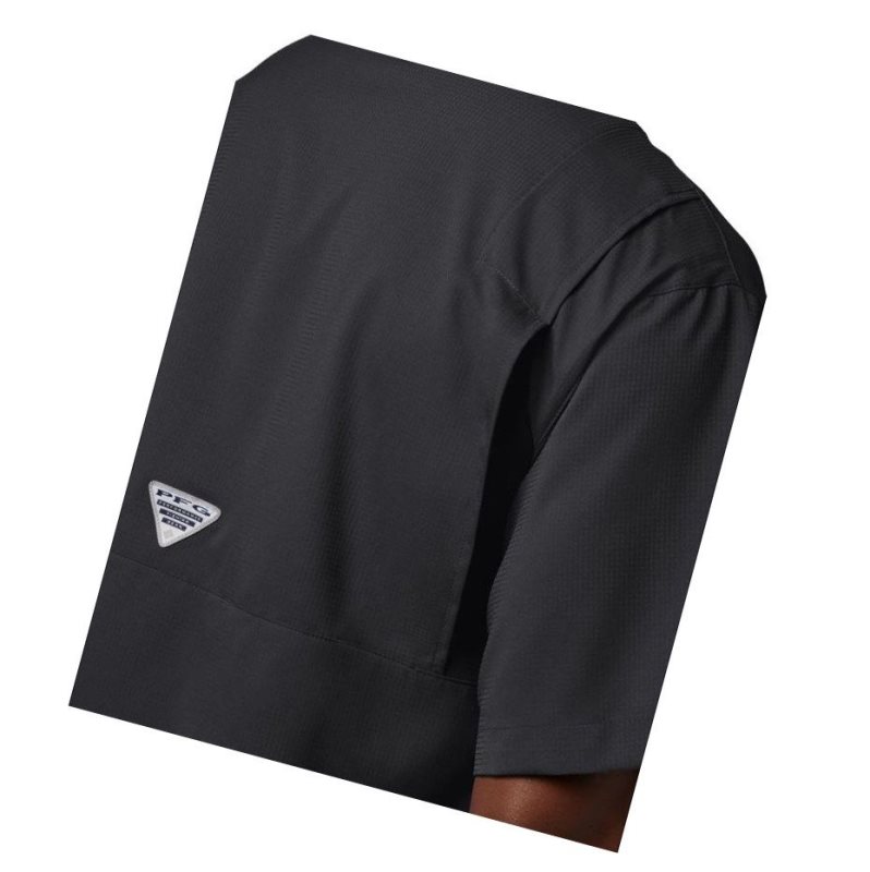 Columbia PFG Tamiami II Short Sleeve Gömlek Erkek Siyah | 08254-FDSV