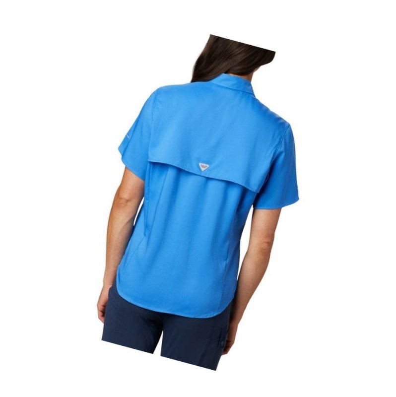 Columbia PFG Tamiami II Short Sleeve Gömlek Kadın Mavi | 04913-SAXB