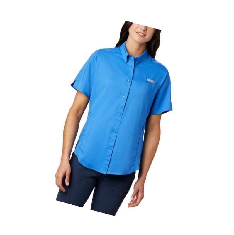 Columbia PFG Tamiami II Short Sleeve Gömlek Kadın Mavi | 04913-SAXB