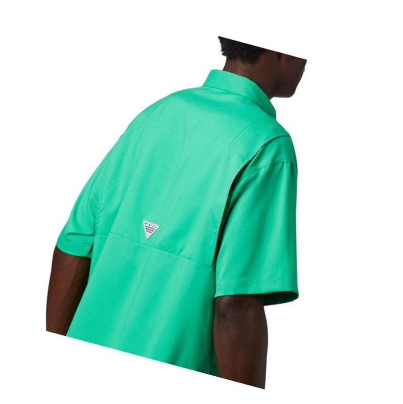 Columbia PFG Tamiami II Short Sleeve Gömlek Erkek Açık Yeşil | 03521-TURD