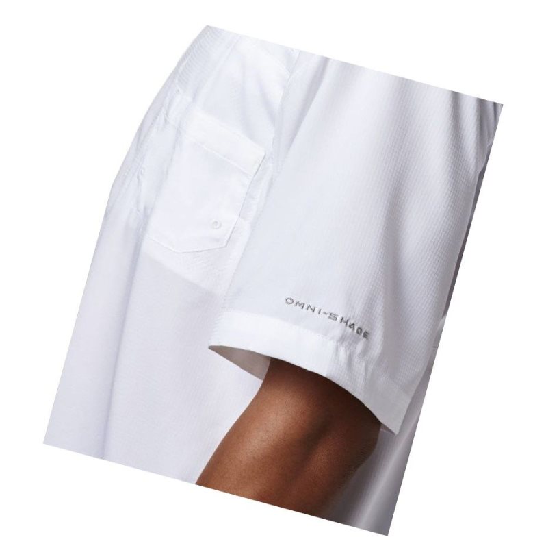 Columbia PFG Tamiami II Short Sleeve Gömlek Erkek Beyaz | 89234-CBAJ