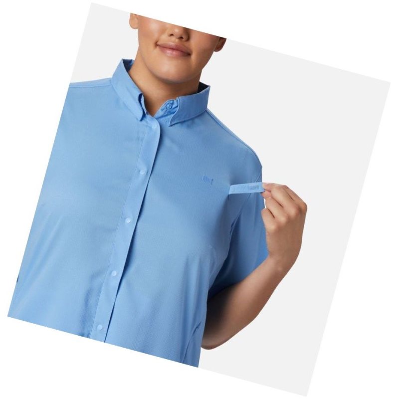 Columbia PFG Tamiami II Short Sleeve Plus Size Gömlek Kadın Beyaz | 72546-GAKB